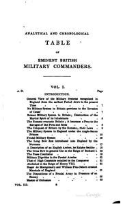 Cover of: Lives of the Most Eminent British Military Commanders