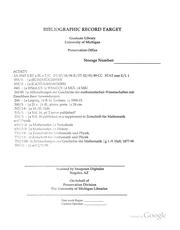 Cover of: Abhandlungen zur Geschichte der mathematischen Wissenschaften mit Einschluss ihrer Anwendungen by University of Michigan Digital Library Production Service