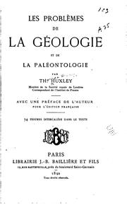 Cover of: Les problèmes de la géologie et de la paléontologie