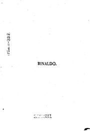 Cover of: Rinaldo by Ouida