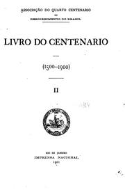 Cover of: Livro do centenario (1500-1900)