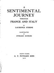 Cover of: A Sentimental Journey Through France and Italy