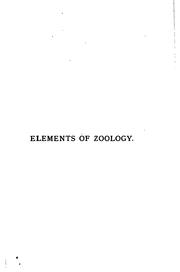 Cover of: Elements of zoology