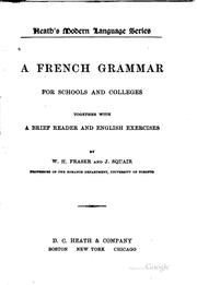 Cover of: A French Grammar for Schools and Colleges by William Henry Fraser , John Squair