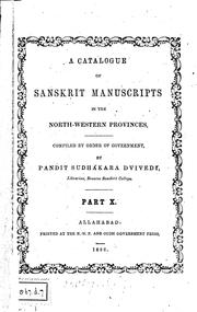 Cover of: A Catalogue of Sanskrit Manuscripts in Private Libraries of the North-West ...