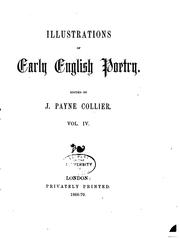 Cover of: Illustrations of Early English Poetry