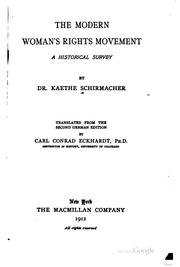 Cover of: The Modern Woman's Rights Movement: A Historical Survey