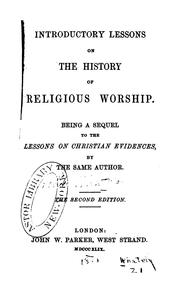 Cover of: Introductory Lessons on the History of Religious Worship