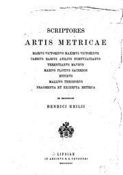 Cover of: Grammatici latini: ex recensione Henrici Keilii by Heinrich Keil , Hermann Hagan