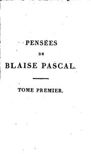 Cover of: Pensées