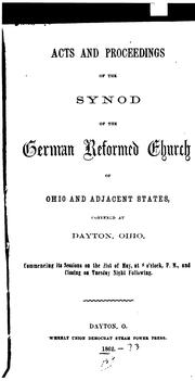 Cover of: Proceedings of the Reformed Church of Ohio