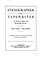 Cover of: Stenographer and Typewriter in Federal, State and Municipal Service: New ...