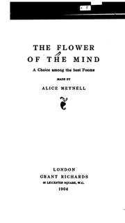 Cover of: The Flower of the Mind: A Choice Among the Best Poems