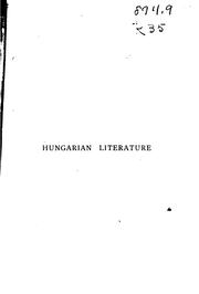 Cover of: Hungarian Literature: An Historical & Critical Survey by Emil Reich, Emil Reich