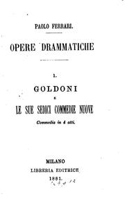 Cover of: Opere drammatiche