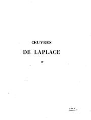 Cover of: Oeuvres de Laplace