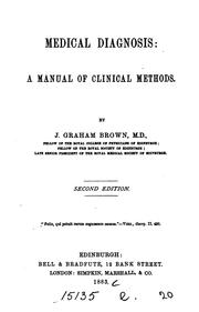 Cover of: Medical Diagnosis: A Manual of Clinical Methods by J. Graham Brown