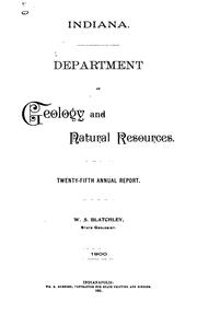 Cover of: Annual Report of the State Geologist by Indiana Geological Survey