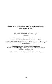 Cover of: Annual Report of the State Geologist by Indiana Geological Survey