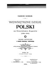 Wewnętrzne dzieje Polski za Stanisłẁa August, 1764-1794: Badania historyczne ze stanowiska .. by Tadeusz Korzon