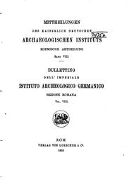 Cover of: Mitteilungen des Deutschen archaeologischen Instituts, Roemische Abteilung= by Deutsches Archäologisches Institut, Römische Abteilung, Deutsches Archäologisches Institut Römische Abteilung , Deutsches Archäologisches Institut , Römische Abteilung