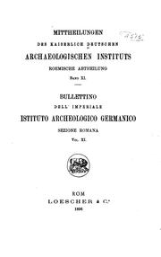 Cover of: Mitteilungen des Deutschen archaeologischen Instituts, Roemische Abteilung= by Deutsches Archäologisches Institut, Römische Abteilung, Deutsches Archäologisches Institut Römische Abteilung , Deutsches Archäologisches Institut , Römische Abteilung