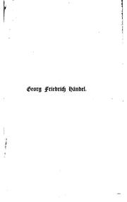 Cover of: Georg Friedrich Händel: Sein Leben und seine Werke by August Heiszmann
