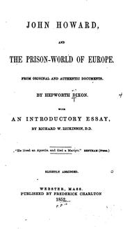 Cover of: John Howard, and the Prison-world of Europe