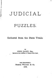 Cover of: Judicial Puzzles: Gathered from the State Trials by John Paget