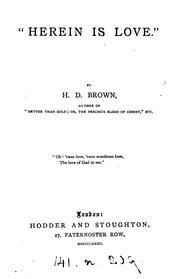 Cover of: 'Herein is love'. by Henry D. Brown