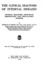 Cover of: The Clinical Diagnosis of Internal Diseases by Lewellys Franklin Barker