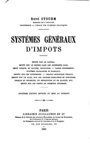 Cover of: Systémes généraux d'impôts: Impôts sur le capital