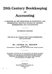 Cover of: 20th Century Bookkeeping and Accounting: A Treatise on the Principles of Accounting and ...