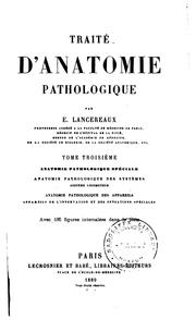 Cover of: Traité d'anatomie pathologique