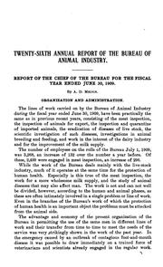 Annual report of the Bureau of Animal Industry. v. 18, 1901 by No name