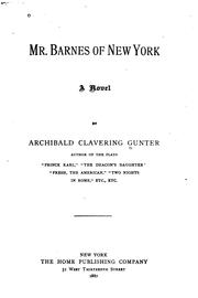Cover of: Mr. Barnes of New York: A Novel by Archibald Clavering Gunter
