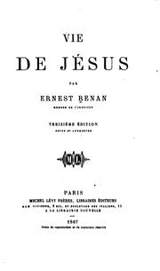 Cover of: Vie de Jésus by Ernest Renan, Henry Harrisse