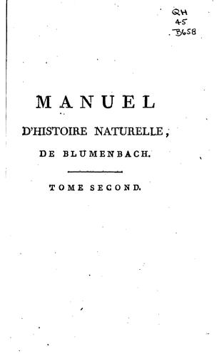 Manuel d'histoire naturelle by 