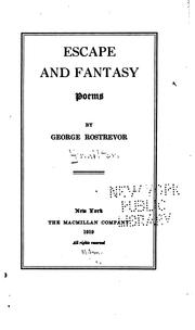 Cover of: Escape and Fantasy: Poems by George Rostrevor Hamilton