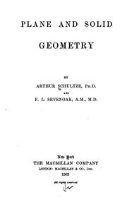 Cover of: Plane and Solid Geometry