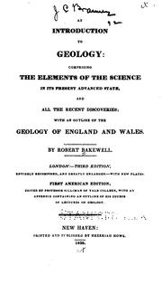 Cover of: An Introduction to Geology: Comprising the Elements of the Science in Its Present Advanced State ...