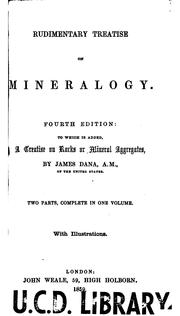 Cover of: Rudimentary Treatise on Mineralogy