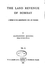 Cover of: The Land Revenue of Bombay