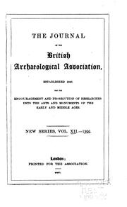 Cover of: Journal of the British Archaeological Association by British Archaeological Association