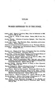 Cover of: Bibliographia Genealogica Americana: An Alphabetical Index to American Genealogies and Pedigrees ...