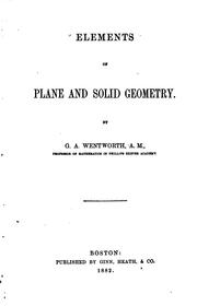 Cover of: Elements of Plane and Solid Geometry