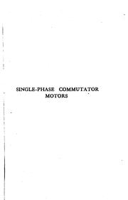 Cover of: Single-phase Commutator Motors by Frederick Creedy
