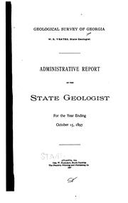 Cover of: Administrative Report of the State Geologist