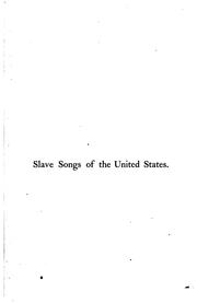 Cover of: Slave Songs of the United States