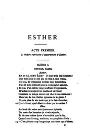 Esther: A Tragedy by Jean Racine
